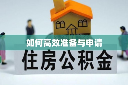 于洪如何高效准备与申请